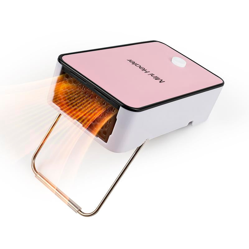 Portable Space Heater Mini Desk Heater Electric Fan Air Warmer for Room/ Office/ Desktop Viral Heater Indoor Heater Portable Electric Portable Rechargeable Small Heater Appliance