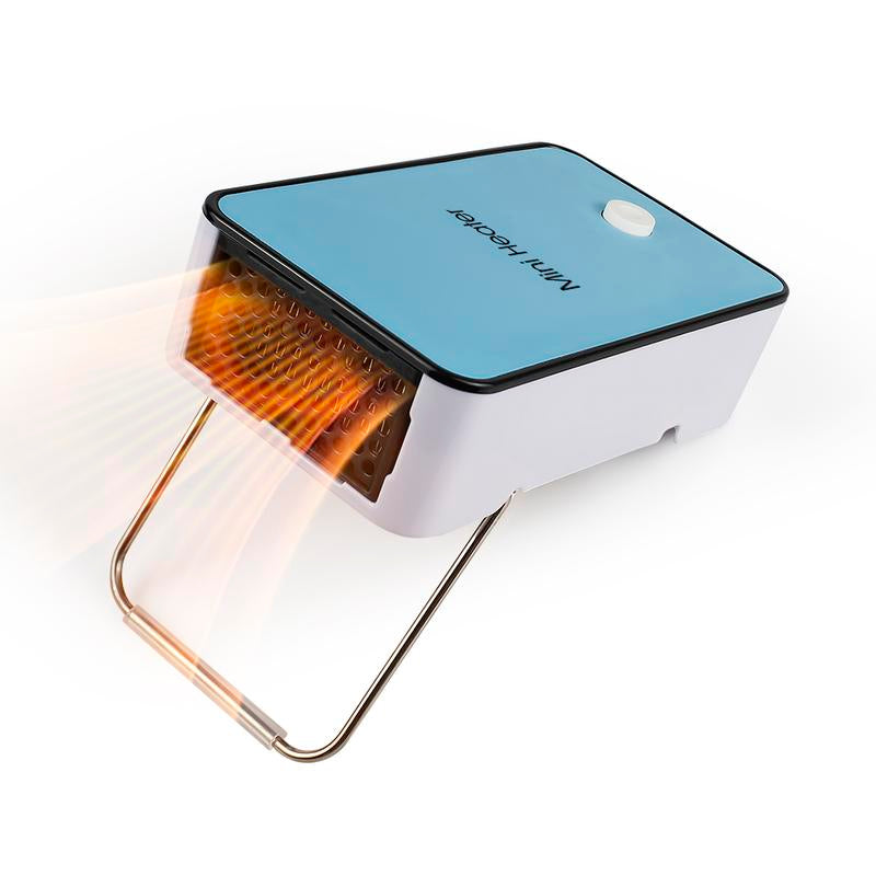 Portable Space Heater Mini Desk Heater Electric Fan Air Warmer for Room/ Office/ Desktop Viral Heater Indoor Heater Portable Electric Portable Rechargeable Small Heater Appliance