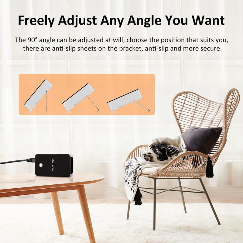 Portable Space Heater Mini Desk Heater Electric Fan Air Warmer for Room/ Office/ Desktop Viral Heater Indoor Heater Portable Electric Portable Rechargeable Small Heater Appliance